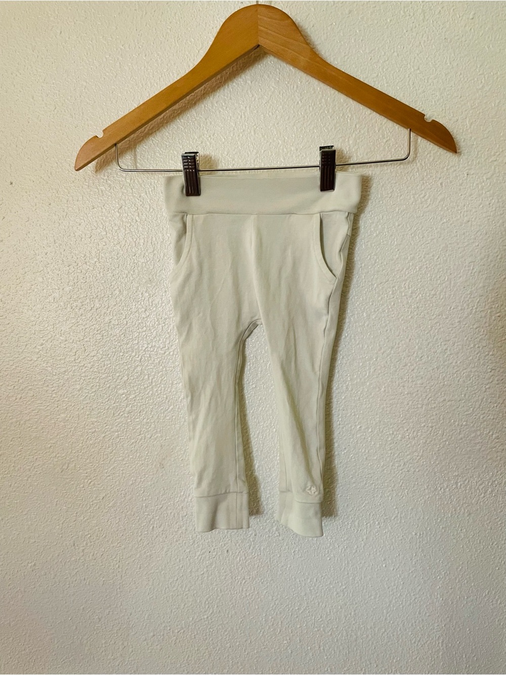 Noppies Cream Pull-On Organic Cotton Baby Leggings Size 74 / 3-6 Months